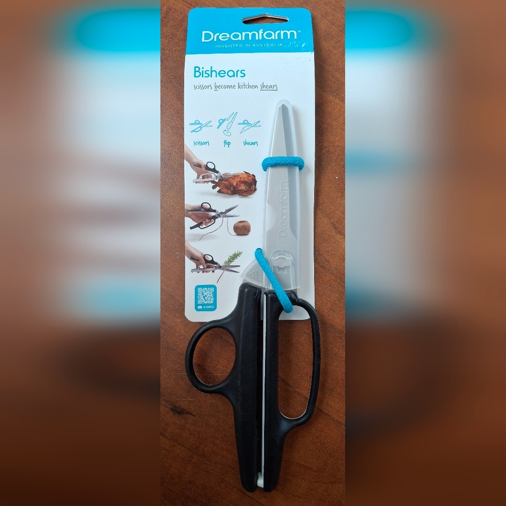 Dreamfarm Bishears 2-In-1 Kitchen Scissors That Become Shears-Black/White DFBS35